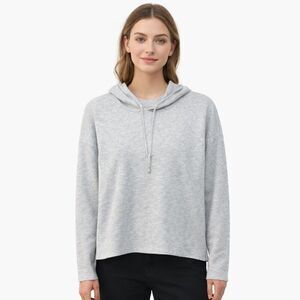 Cyrus Hoodie Womens Small Gray Soft Knit Long Sleeve Hooded Drawstring Pullover